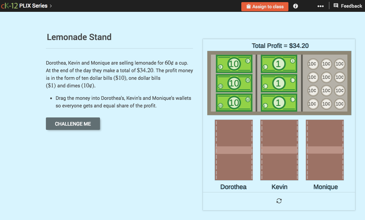 Division of Decimals by Whole Numbers: Lemonade Stand Interactive