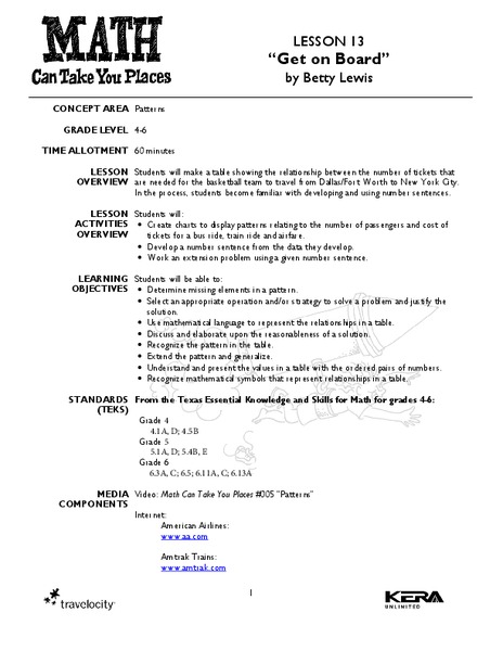 Get On Board Lesson Plan