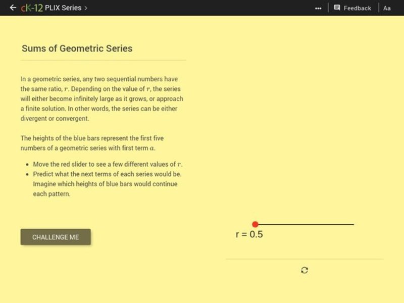 Sums of Geometric Series Interactive