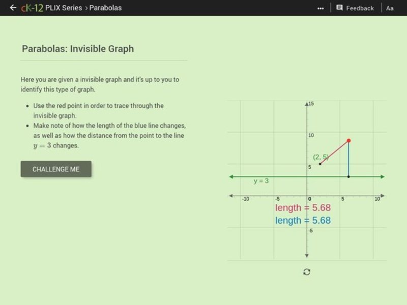 Parabolas: Invisible Graph Interactive