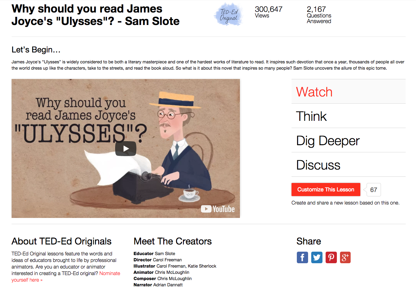 Why Should You Read James Joyce's "Ulysses"? Instructional Video