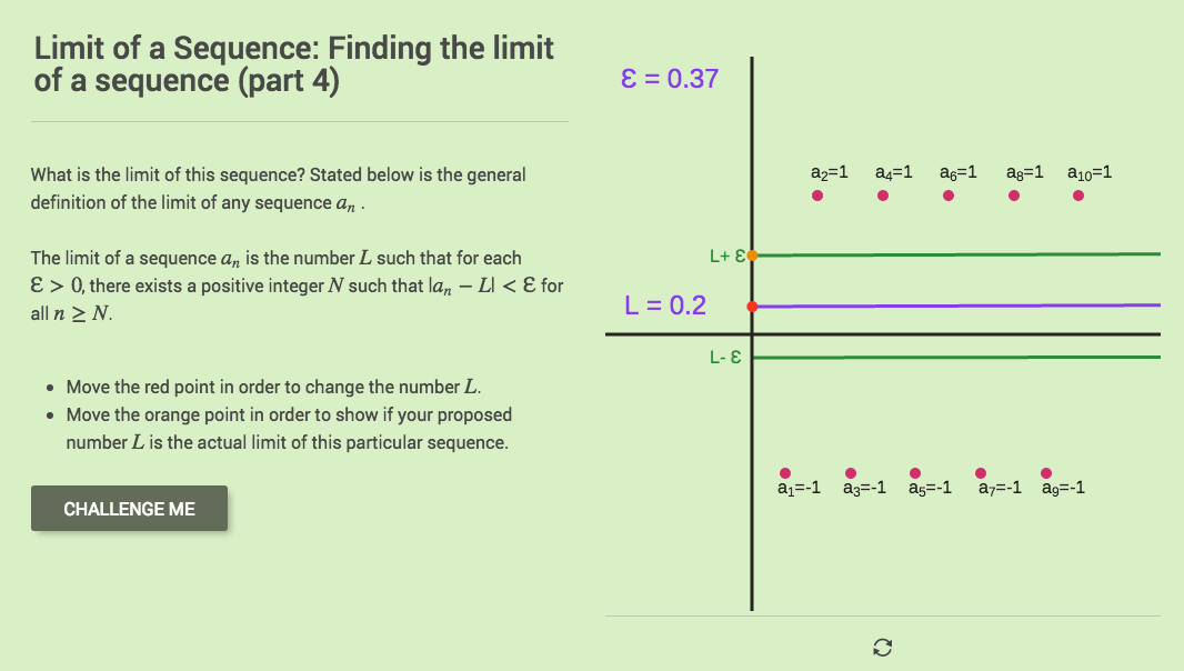Limit of a Sequence: Finding the Limit of a Sequence (Part 4) Interactive