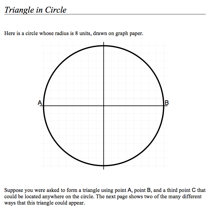 Triangle in Circle Assessment