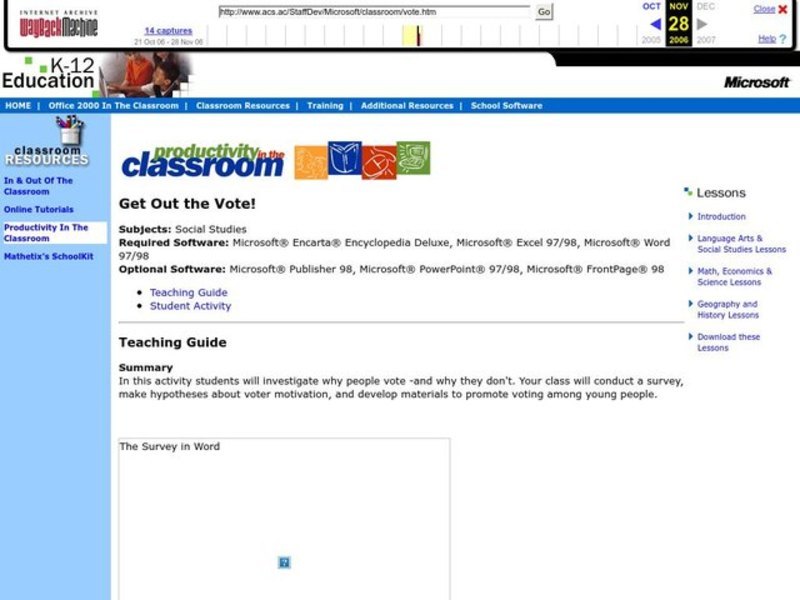 Get Out the Vote! Lesson Plan