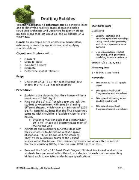 Drafting Bubbles Lesson Plan