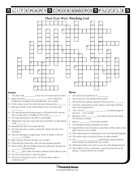 Their Eyes Were Watching God Worksheet