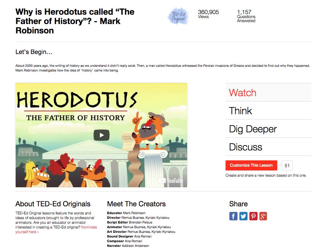 Why is Herodotus called “The Father of History”? Instructional Video