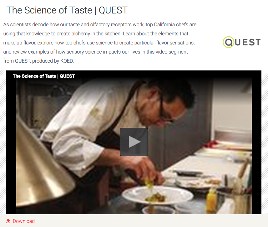 The Science of Taste Instructional Video