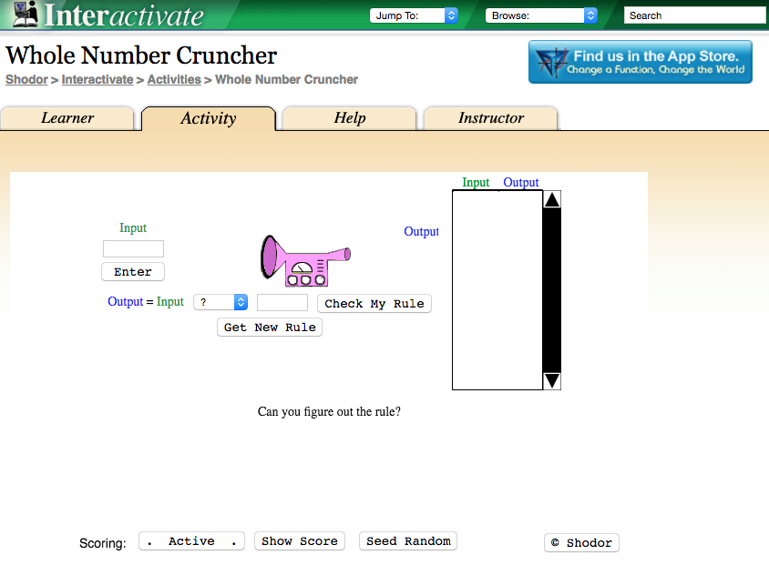 Whole Number Cruncher Interactive