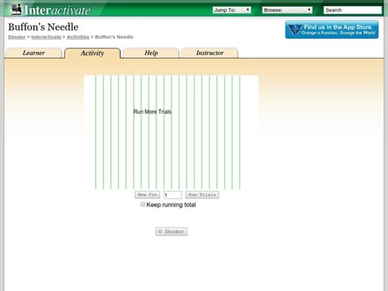 Buffon's Needle Interactive