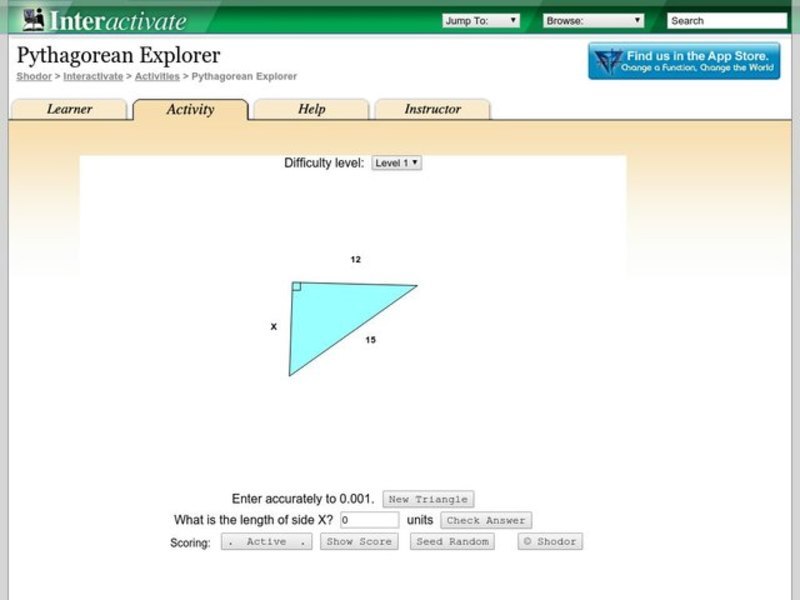 Pythagorean Explorer Interactive