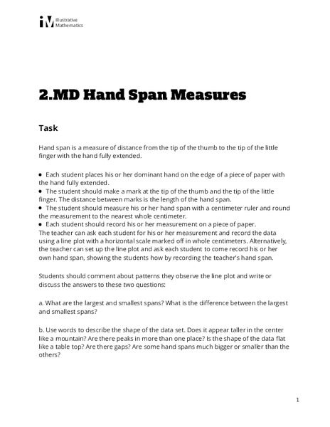 Hand Span Measures Activity