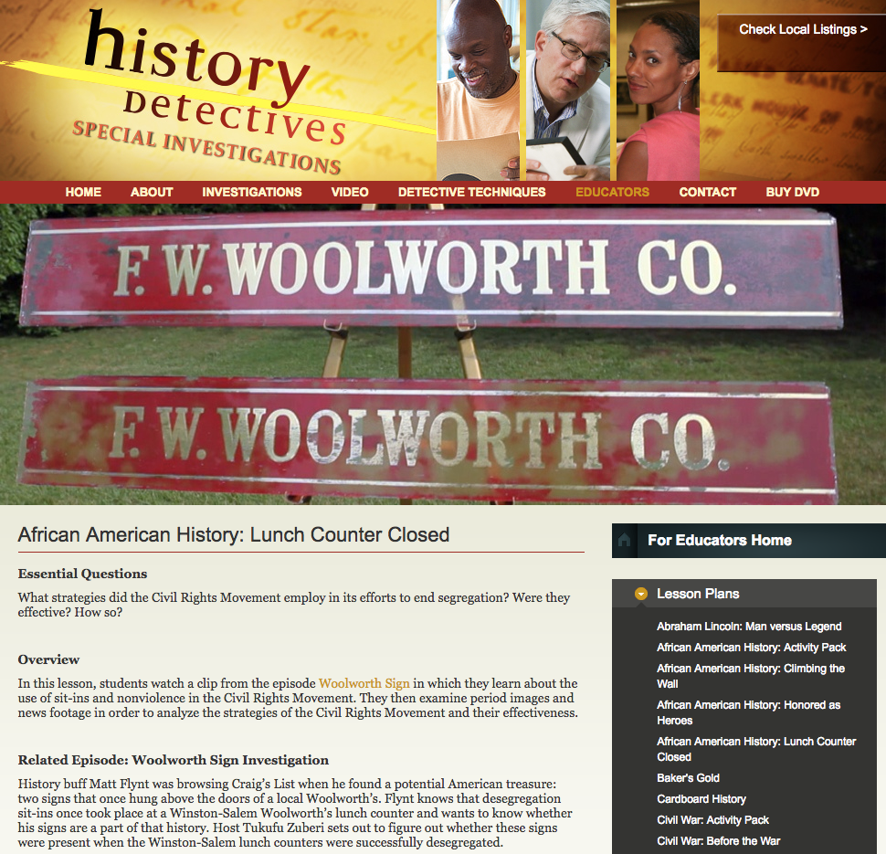 African American History: Lunch Counter Closed Lesson Plan