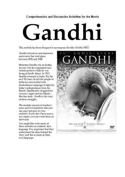 Gandhi Lesson Plan