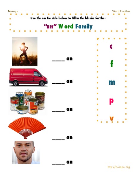 Word Family Worksheet