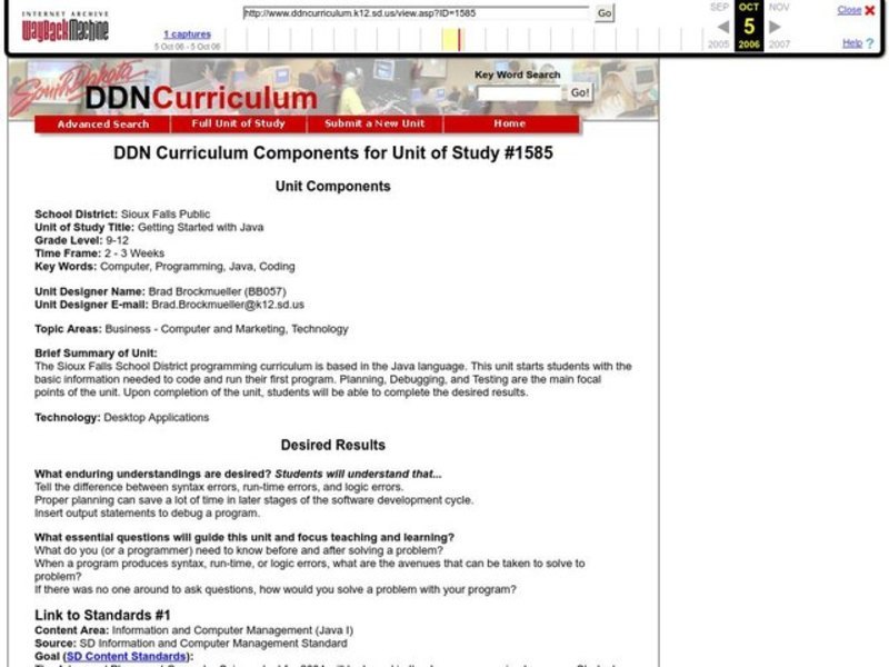 Getting Started with Java Lesson Plan