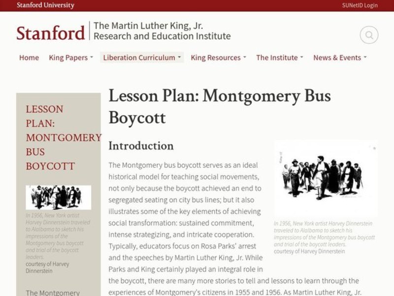 Lesson Plan: Montgomery Bus Boycott Lesson Plan