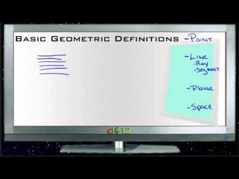 Basic Geometric Definitions: Lesson Instructional Video