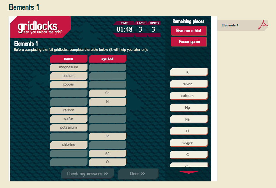 Elements 1 Interactive