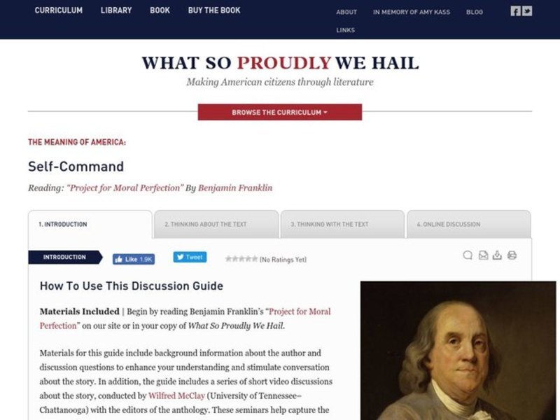 The Meaning of America: Self-Command Lesson Plan