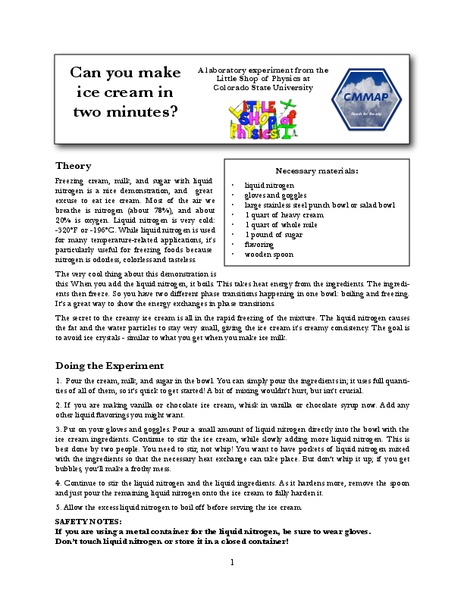 Can Boiling Make Something Freeze? Lab Resource