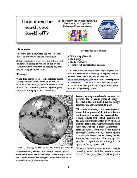 How Does the Earth Cool Itself Off? Lab Resource