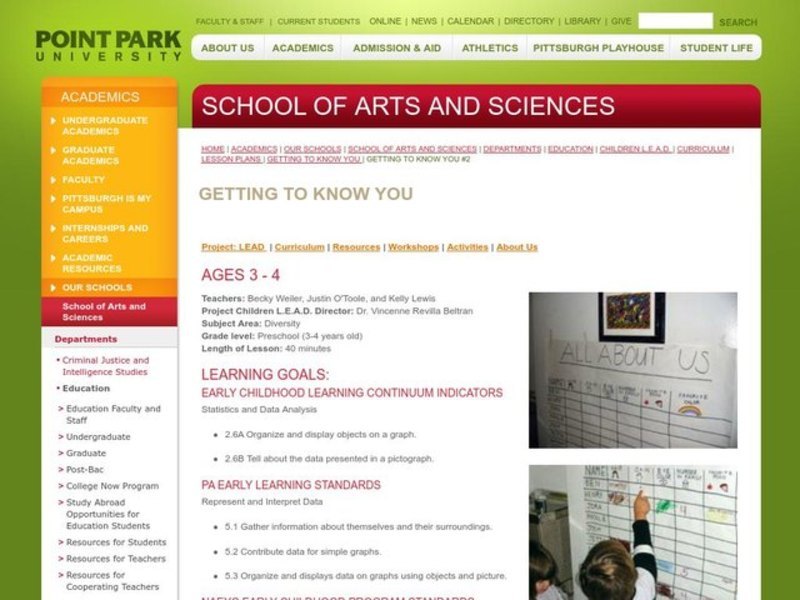 Getting to Know You Lesson Plan