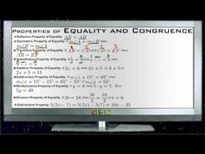 Properties of Equality and Congruence: Lesson Instructional Video
