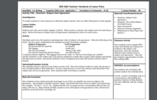 Grammar: Subject-Verb Agreement Lesson Plan