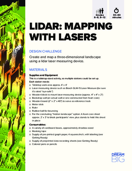 LIDAR: Mapping with Lasers Activity