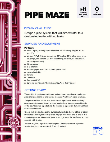 Pipe Maze Activity