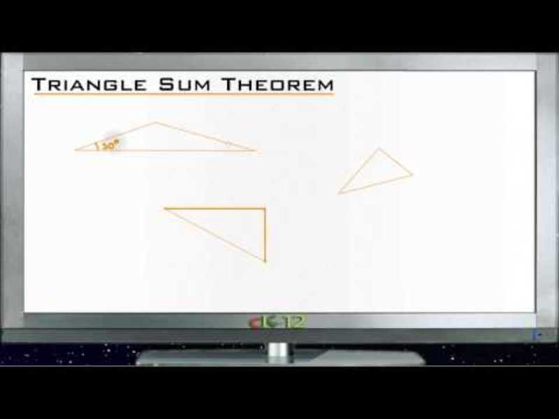 Triangle Sum Theorem: Lesson Instructional Video