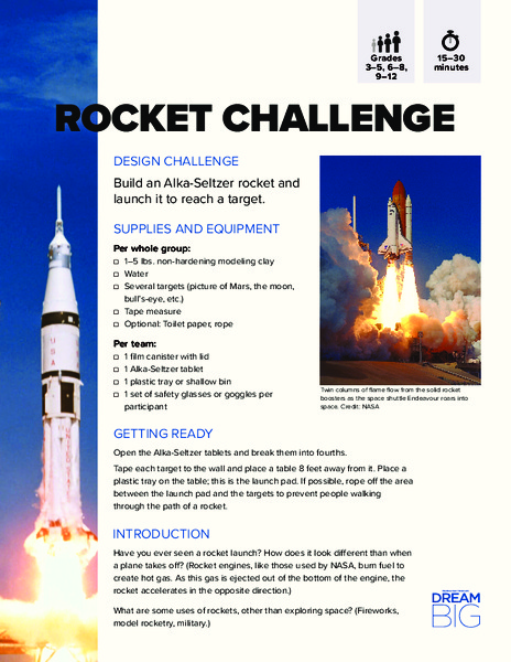 Rocket Challenge Activity