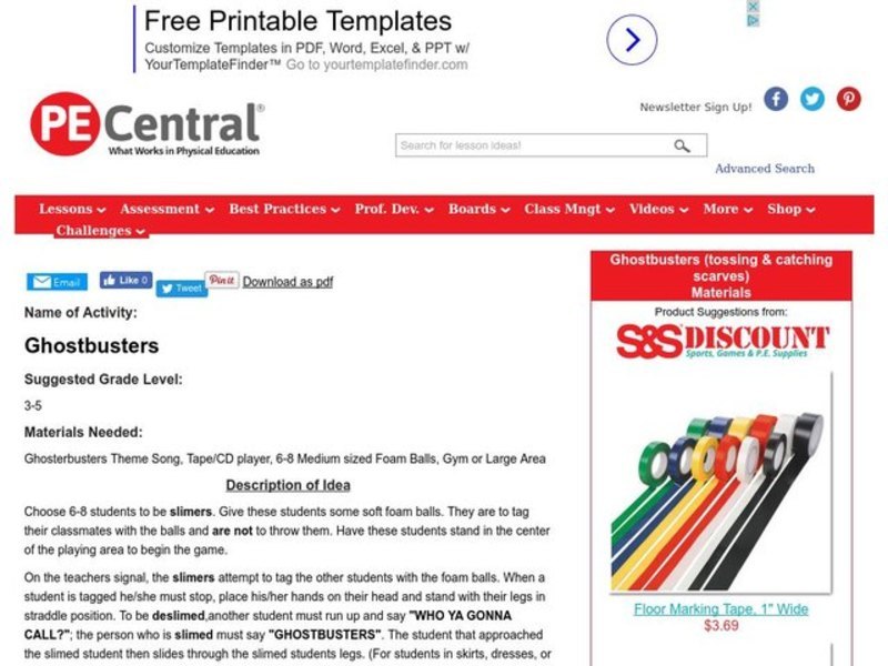 Ghostbusters Lesson Plan