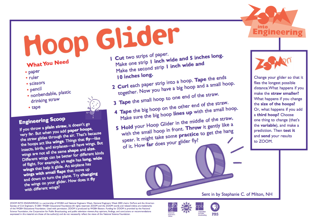 Hoop Glider Activity