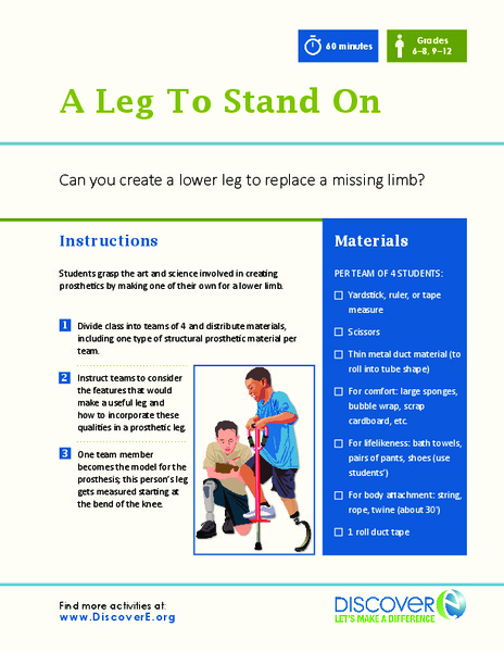 A Leg to Stand On Activity