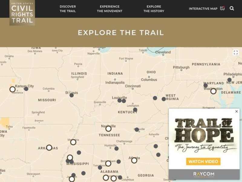 Explore the Civil Rights Trail—Interactive Map Interactive