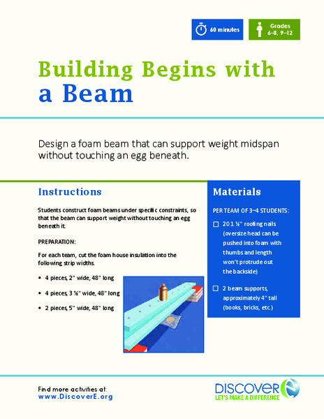Building Begins with a Beam Activity