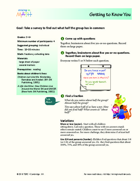 Getting to Know You Lesson Plan