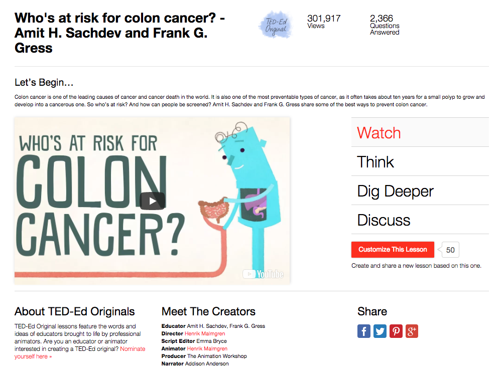 Who's at Risk for Colon Cancer? Instructional Video