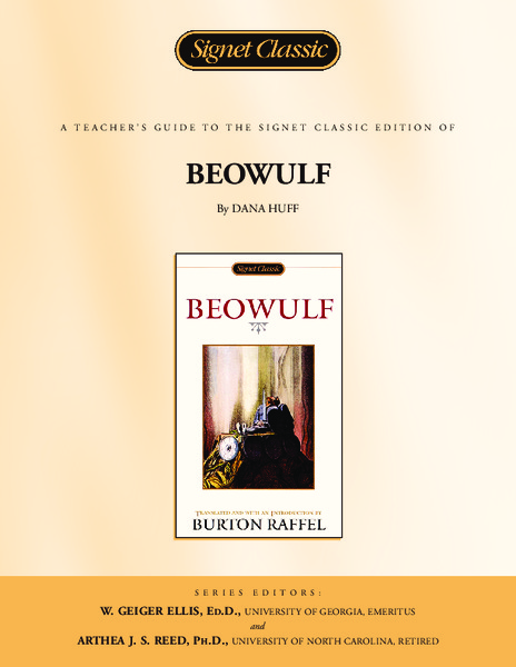 A Teacher's Guide to the Signet Classic Edition of Beowulf Lesson Plan
