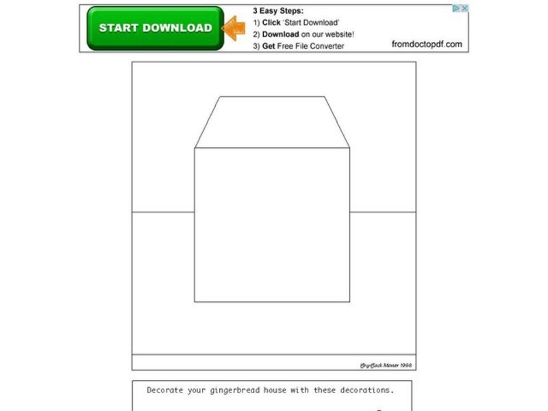 Gingerbread House Worksheet