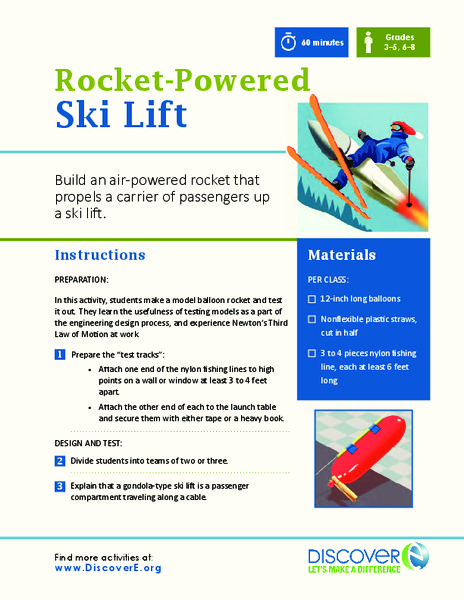 Rocket-Powered Ski Lift Activity