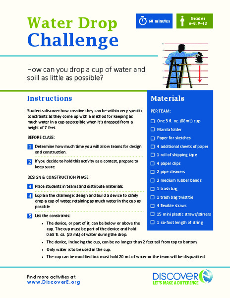 Hold Your Water Activity