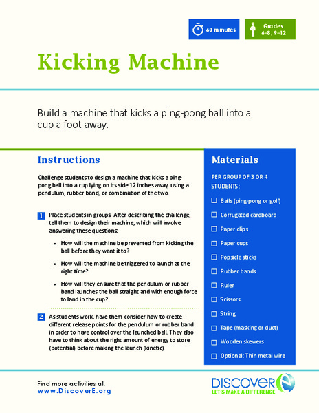 Kicking Machine Lesson Plan