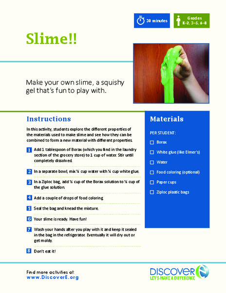 Slime!! Lesson Plan
