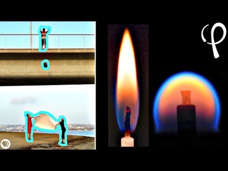 Fire in Freefall - Rare Physics Experiment Instructional Video