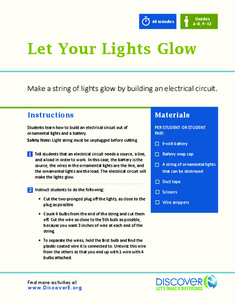 Let Your Lights Glow Activity
