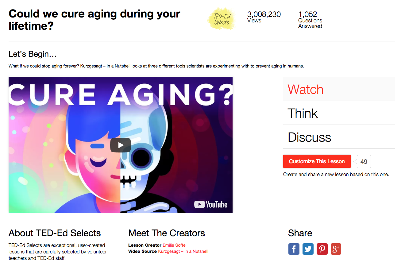 Could We Cure Aging During Your Lifetime? Instructional Video