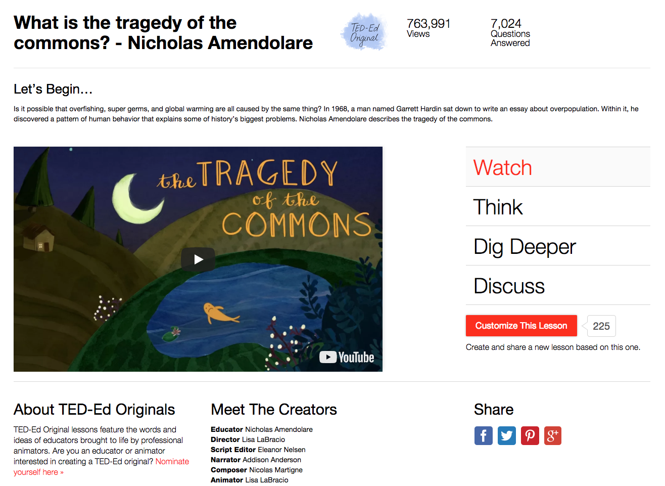 What Is the Tragedy of the Commons? Instructional Video
